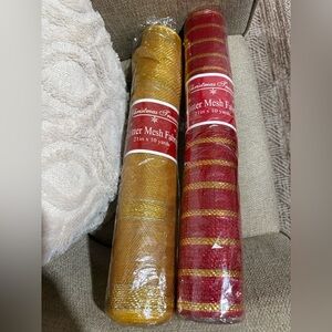 Christmas Glitter Mesh Fabric Rolls